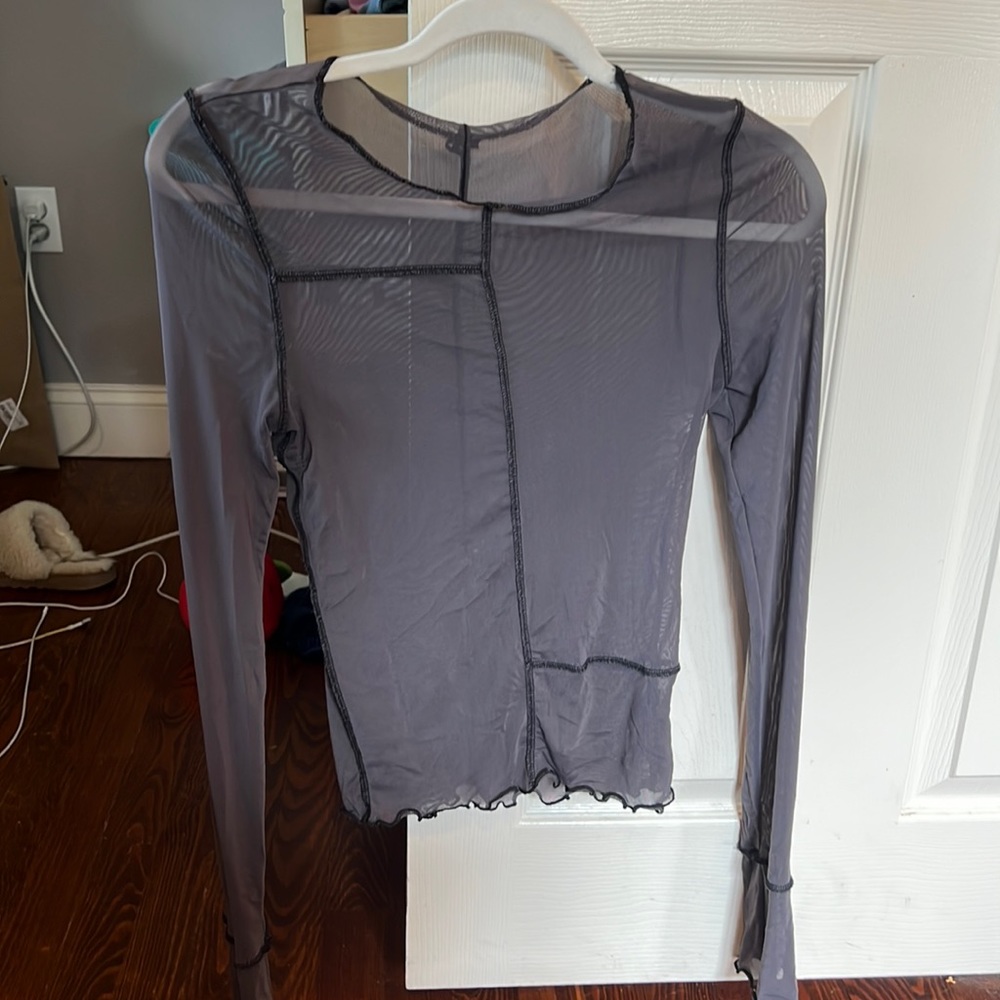 Out from Under for Urban Outfitters sheer long sleeve top